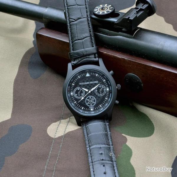 Montre homme Vuillemin alliage m�tal verre min�ral noire