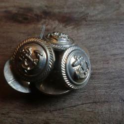 bouton x 7  encre marine