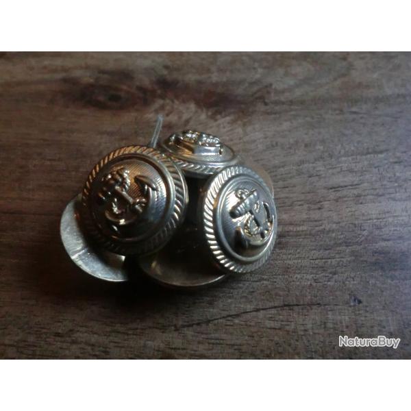 bouton x 7  encre marine