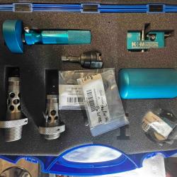 Outils KM tournage collet, plusieurs calibres dans leur malette