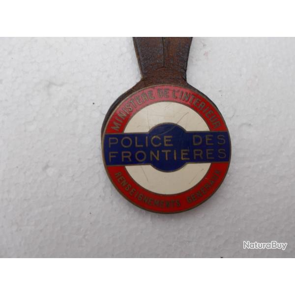 insigne de la PAF, RENSEIGNEMENTS GENERAUX,sur cuir,bon tat
