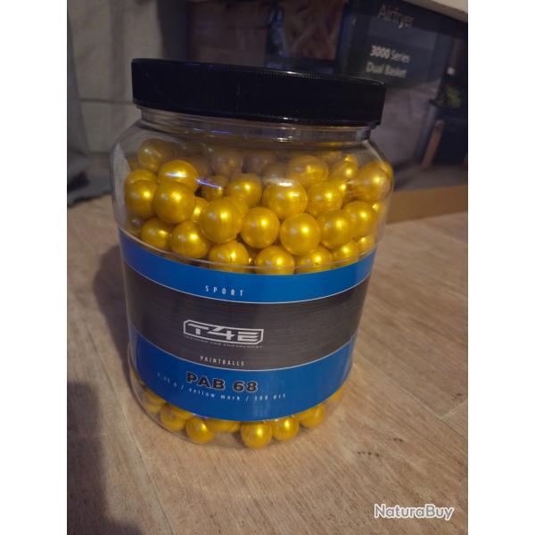 500 Bille peinture jaune .68 pab 68 t4e umarex