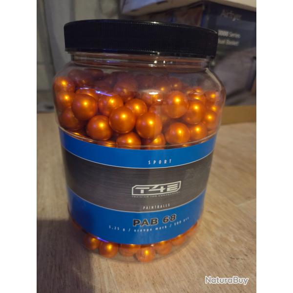 500 Bille peinture orange .68 pab 68 t4e umarex