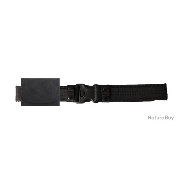 Ensemble Ceinture tactique Noire + une cartouchiere ceinture Noire 12 munitions rayes