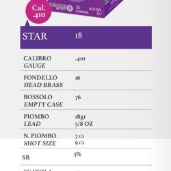 Cart de Bornaghi cal 410/76 Magnum T3 Star culot 16 mm 18 g pls 7.5 et aussi 9.5