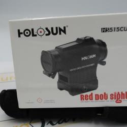 Holosun HS515CU avec montage pour rail Picatinny , haut amovible, bas fixe