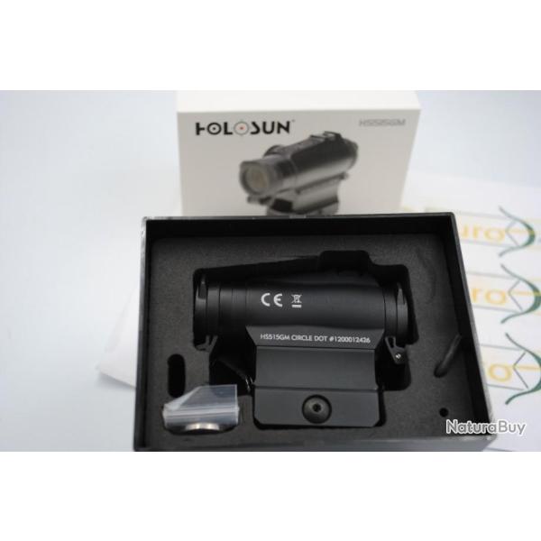 POINT ROUGE Holosun HS515GM avec montage pour rail Weaver/Picatinny