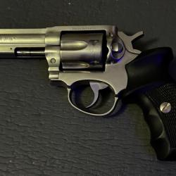 Revolver Manurhin MR88 Police Inox 4" - .38 Special - Poignée Trausch - Mallette - TBE