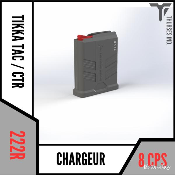 chargeur TIKKA T3X TAC a1 / ACE / CTR / ARTIC 8 coups 222 / 223 rem Thurses Industries