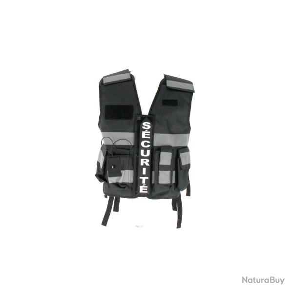 Gilet haute visibilit� SECURITE PRIVEE NOIR noir