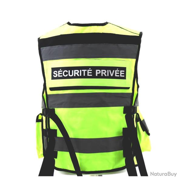 Gilet haute visibilit� SECURITE PRIVEE jaune