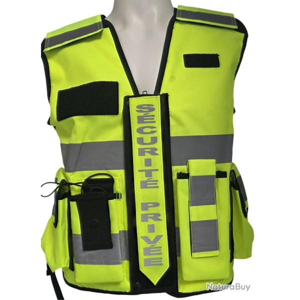 Gilet haute visibilit� SECURITE PRIVEE jaune