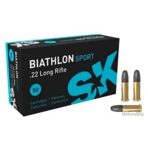 MUNITIONS SK CALIBRE 22LR BIATHLON SPORT 40gr - 2.6g x50
