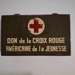US ARMY BOITE CROIX ROUGE AMERICAINEWW2/PLAN MARSHALL ORIGINALE