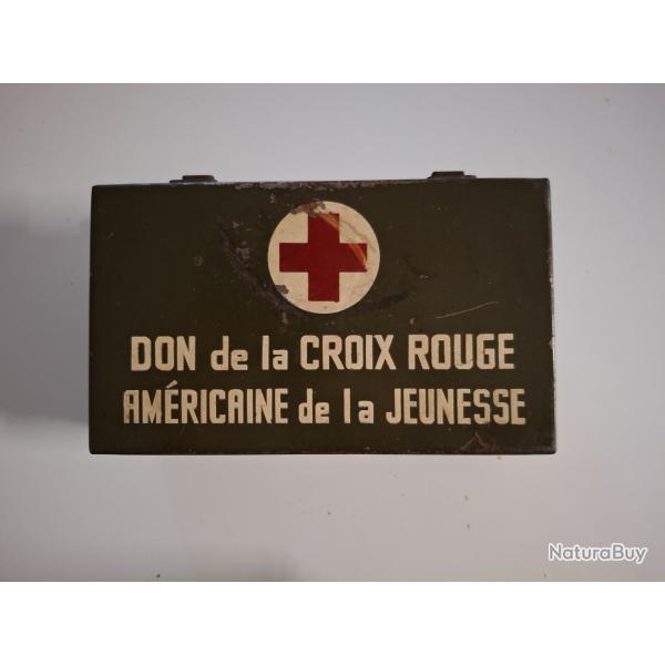 US ARMY BOITE CROIX ROUGE AMERICAINEWW2/PLAN MARSHALL ORIGINALE