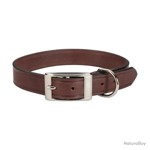 Collier cuir de buffle marron S/M 45 cm et L/XL 60 cm L / XL