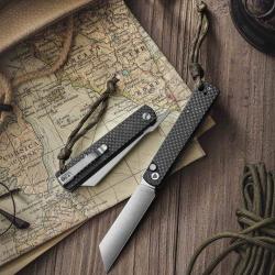 Couteau Trivisa Hydra-05 Higonokami Lame Acier 10Cr15CoMoV MANCHE FCarbone/G10 IKBS TVTY11CG10