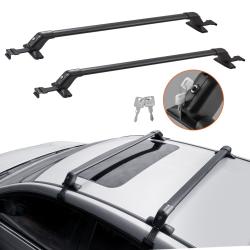 Barre transversale Toit Voiture universelle Support 70 kg Aluminium Avec Serrure Haute Qualité