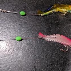 LEURRE BIONIQUE DE TROIS CREVETTES APPAT COULEURS POUR PECHE EN MER LAC ET RIVIERE