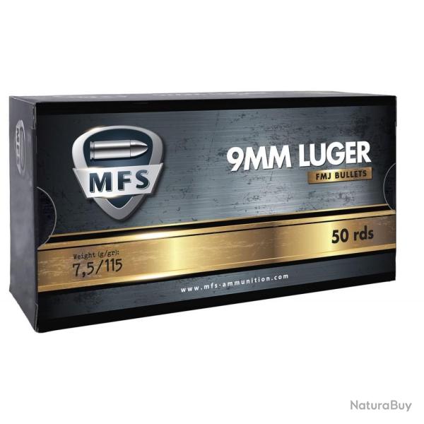 CART MFS 9MM LUGER 7.5G 115GR FMJ DTX BTE 50