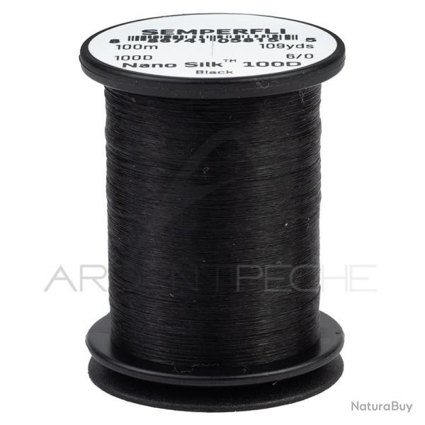 Fils de montage Semperfli Nano Silk Predator 6/0 noir