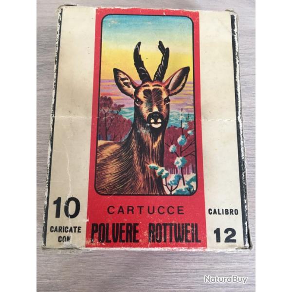 BOITE DE COLLECTION CONTENANT 9 CARTOUCHES A BROCHE (PLOMB N� 4) POUR FUSIL ANCIEN CALIBRE 12MM