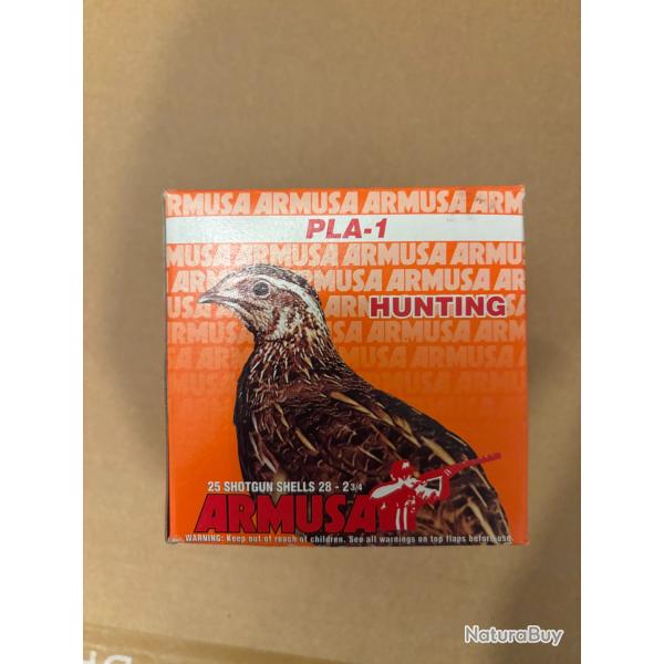 Vend 38 boites de cartouches ARMUSA cal28 plomb 7
