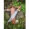 petites annonces chasse pêche : gigantesque couteau bowie d'artisan / bois de cerf / acier carbone D2 / campement bushcraft, bivouac