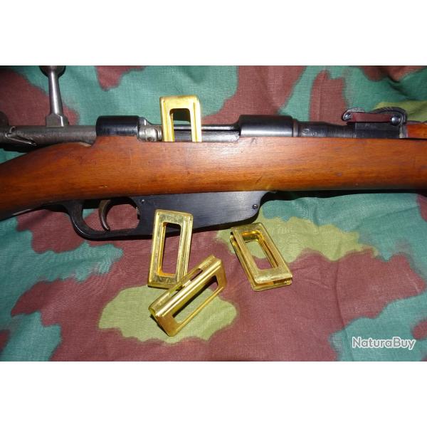 Clip en laiton pour fusil Carcano 6.5x52 - Neuf de stock, tous mod�les