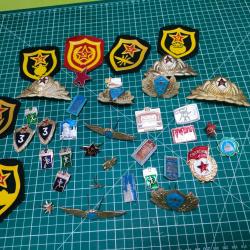 LOT INSIGNES, PATCHS RUSSES ET PAYS DE L'EST