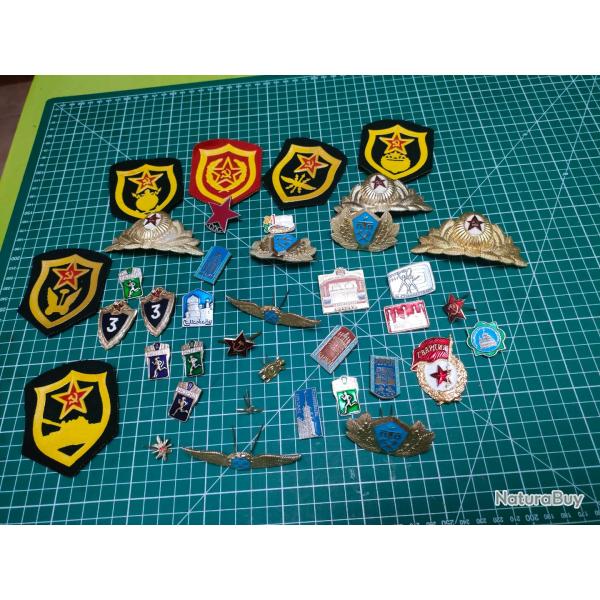 LOT INSIGNES, PATCHS RUSSES ET PAYS DE L'EST