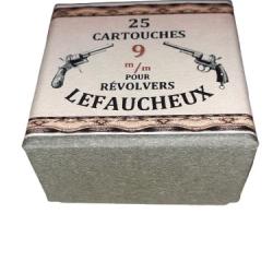 9 mm Broches type Lefaucheux: Reproduction boite munitions (vide) LE 14261412