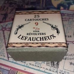 9 mm Broches (Lefaucheux T3): Reproduction boite munitions (vide) LE 14261412