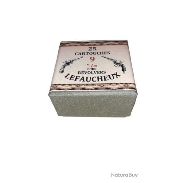 9 mm Broches type Lefaucheux: Reproduction boite munitions (vide) LE 14261412