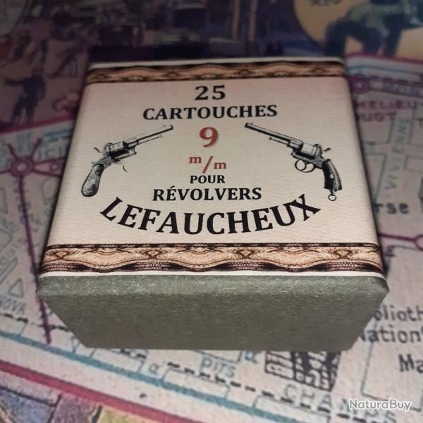 9 mm Broches (Lefaucheux T3): Reproduction boite munitions (vide) LE 14261412