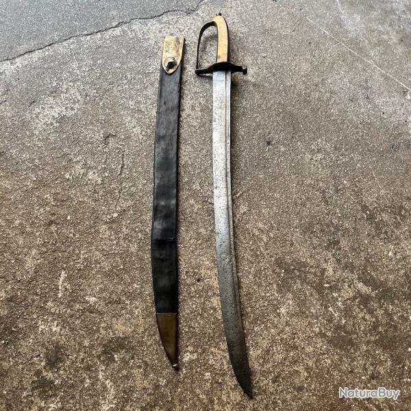 Rare, ancien Sabre d'officier de Marine - Cassaignard, Nantes - Soleil & Lune. XVIIIme. Militaria