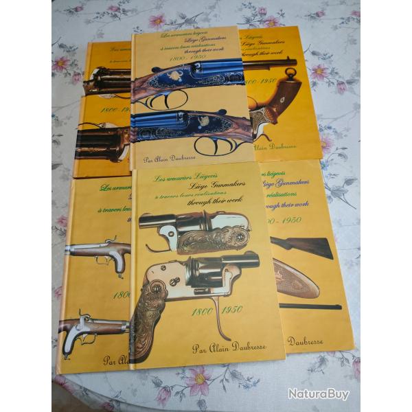 LES ARMURIERS LIEGEOIS A TRAVERS LEURS REALISATION COMPLET 6 VOLUMES ALAIN DAUBRESSE