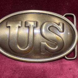 Boucle de ceinture us  couleur laiton guerre de s&eacute;cession
