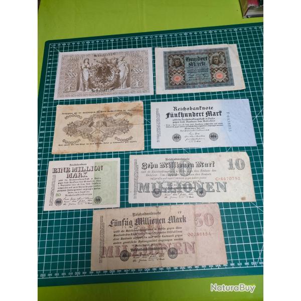 LOT DE BILLETS ALLEMAND 1923 NOTGELD DE NECESSITE RECKLINGHAUSEN OU CANTON 1923
