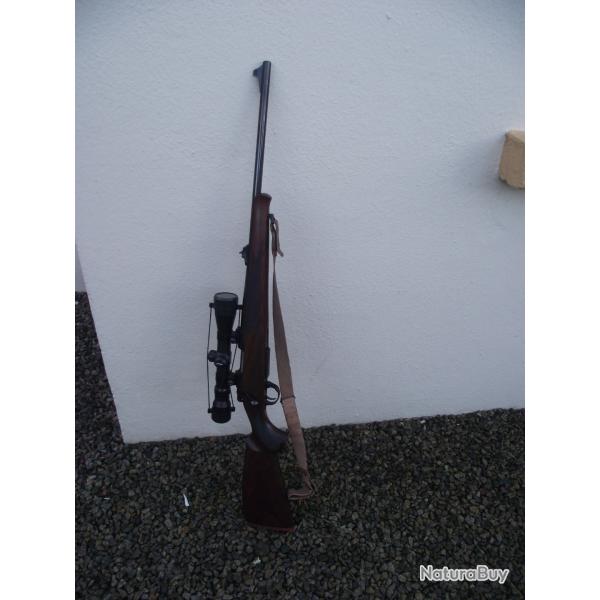 vends carabine sabatti rover monture bois neuve avec lunette walther 3x9x40