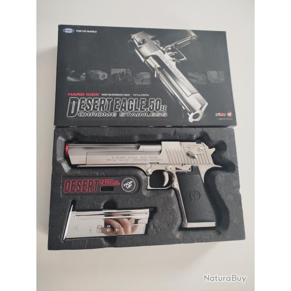 Desert Eagle 50AE hard kick Chrome Tokyo Marui GBB