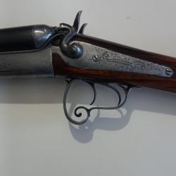 Vieux fusil 16/65 à chien extérieur à clé lefaucheux