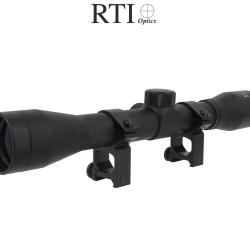 RTI - Lunette de visée 4X32 Tactical à fixation picatinny - Réticule Mildot - Noir