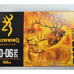 1 BOITE DE 20 MUNITIONS BROWNING  CALIBRE 30-06  OGIVE BXS 11.7 G / 180 GR NEUVE