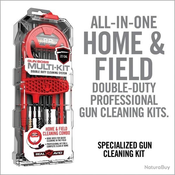 multi kit nettoyage .357CAL/.38CAL/9MM gun boss real avid