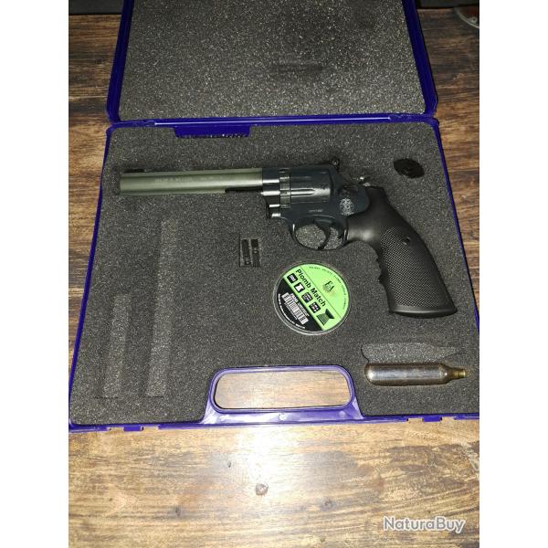 Pistolet � plomb (Revolver) Smith & Wesson noir canon long