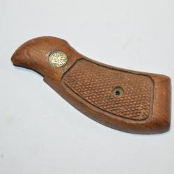 Plaquettes Droite  de crosse en bois smith et wesson Revolver pistolet  a identifier (17A)