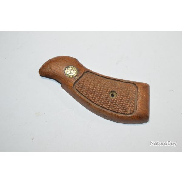 Plaquettes Droite  de crosse en bois smith et wesson Revolver pistolet  a identifier (17A)