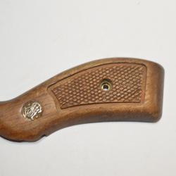 Plaquettes Gauche  de crosse en bois smith et wesson Revolver pistolet  a identifier (17A)