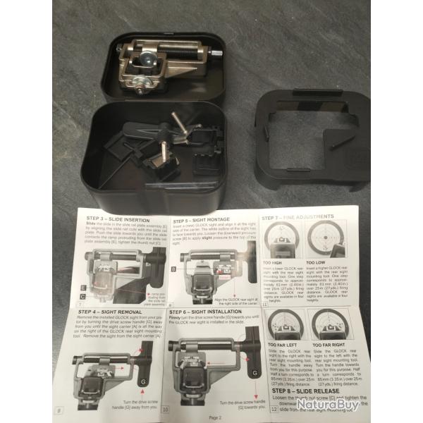 Outils de rglage de hausse Glock.